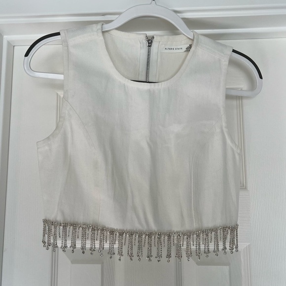 Altar'd State Rhinestone Fringe Top - Picture 3 of 4